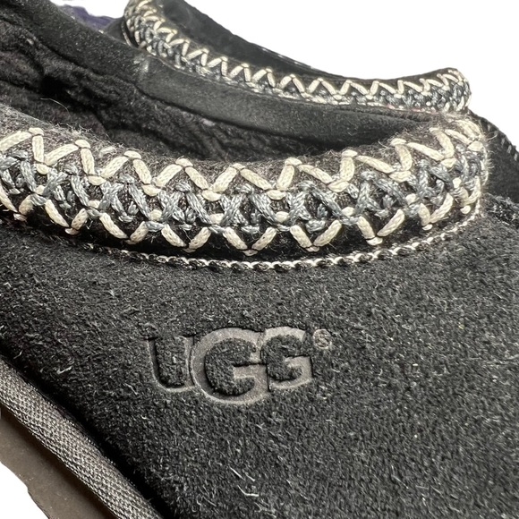SOLD UGG Tasman Clog Black Suede Fuzzy Inside - Picture 4 of 13